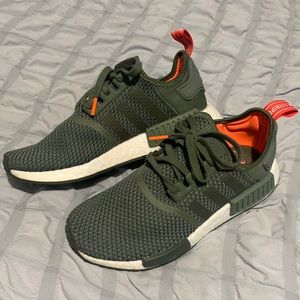 Adidas NMD R1 Olive Green + Orange